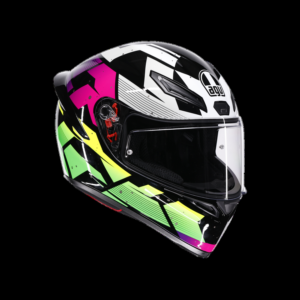 k1 s punkpulse pretoroxo-limão capacete integral para motocicleta dot e2206