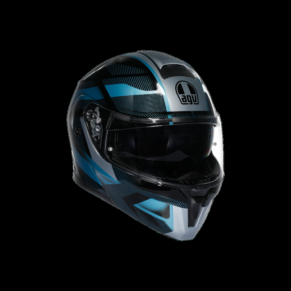 streetmodular ledro preto mate acabamento azul motorizado capacete de virar para cima dote2206