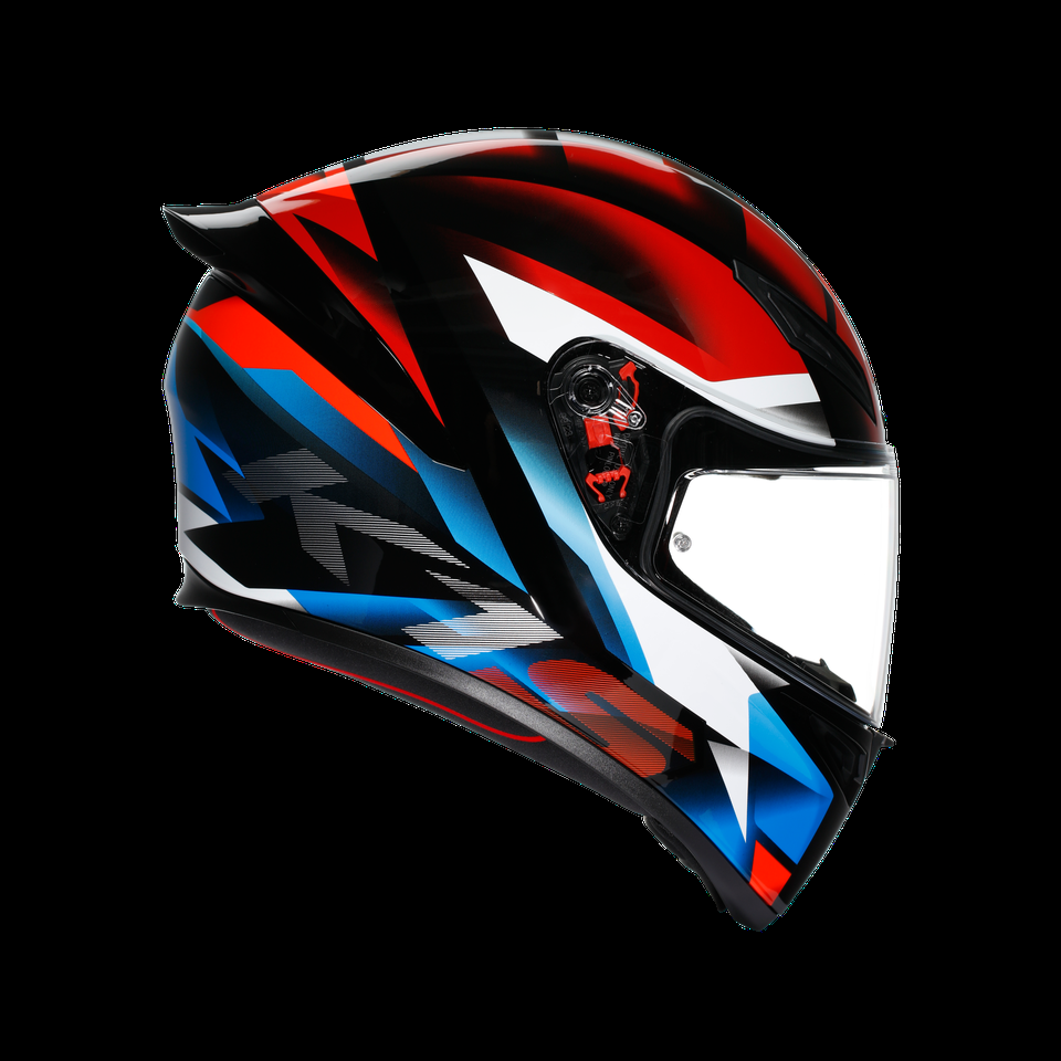 k1 s fastlap pretovermelhoazul capacete integral para motocicleta dot e2206