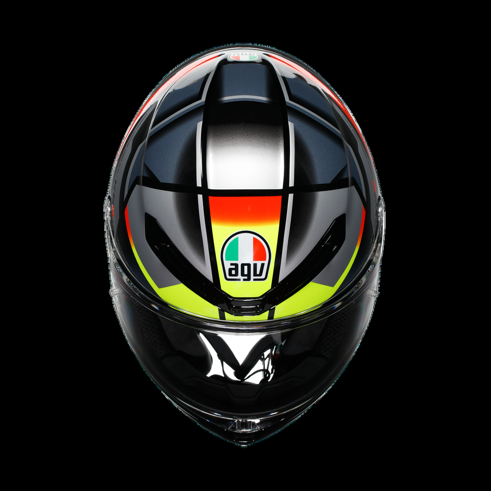k6 s erazer pretovermelhoamarelo fluo capacete integral para motocicleta dot e2206