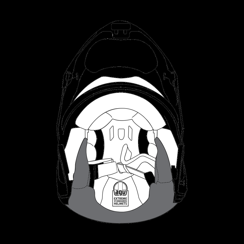 almofadas para bochechas agv sportmodular xxs neutro