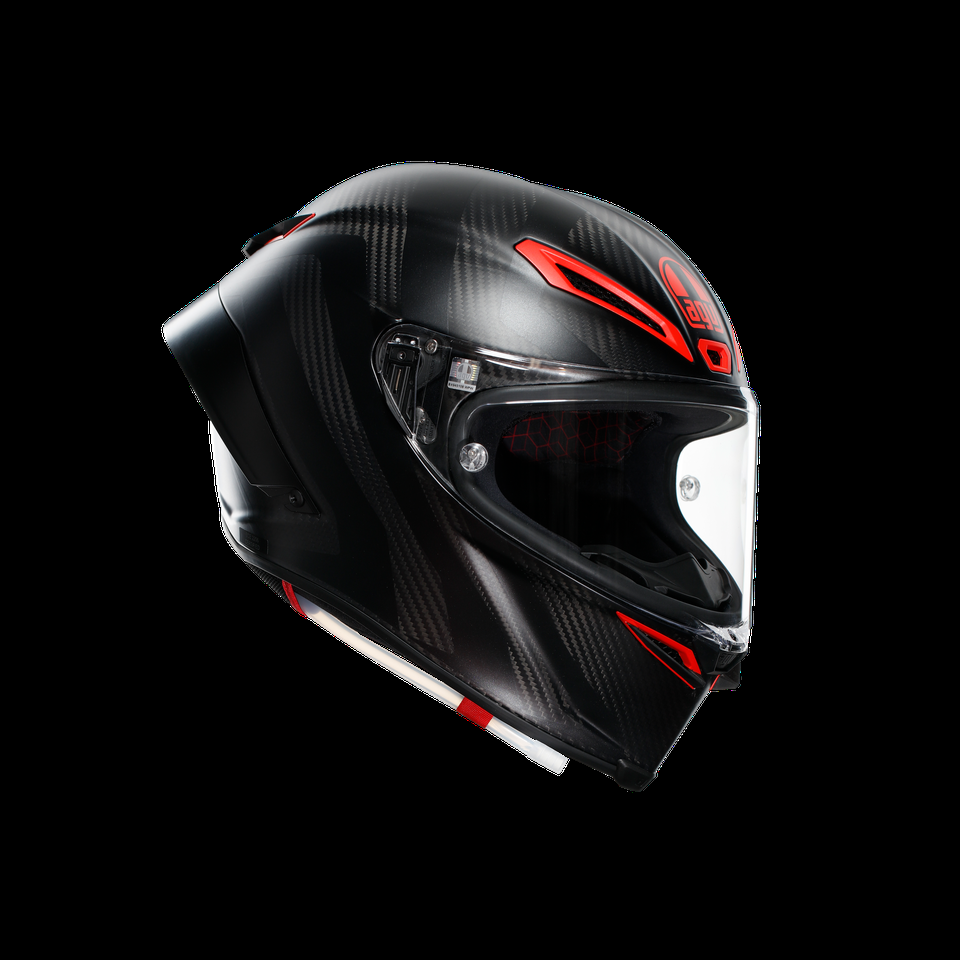 capacete integral para motocicleta pista gp rr intrepido matt carbonblkred e2206 dot