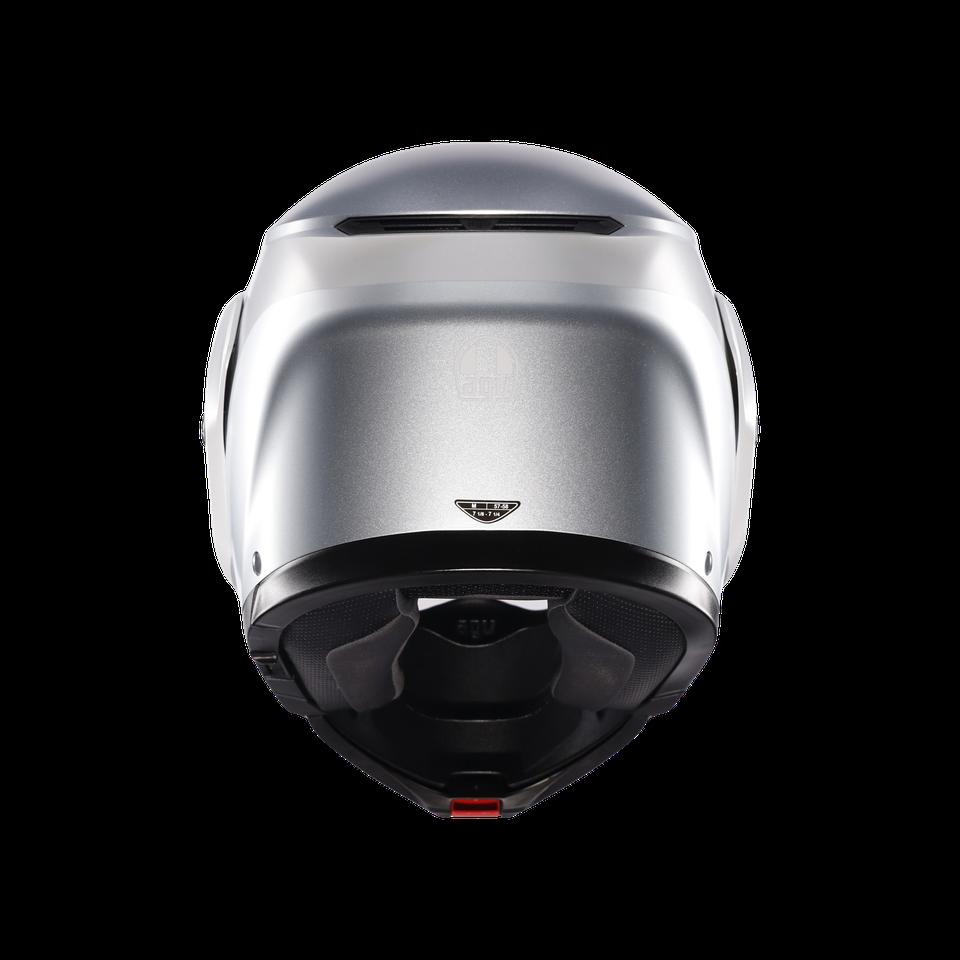 streetmodular levico matt double light grey motorbike flip up helmet dote2206