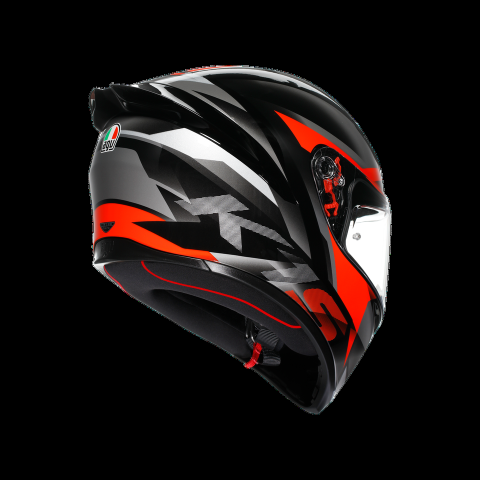 k1 s fastlap pretocinzavermelho capacete integral para motocicleta dot e2206