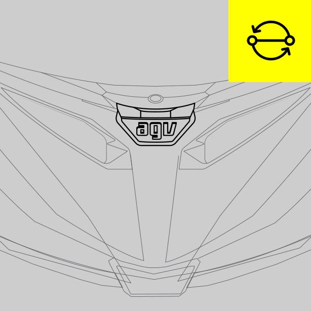 substituição do botão de trava do visor para capacetes de corrida
