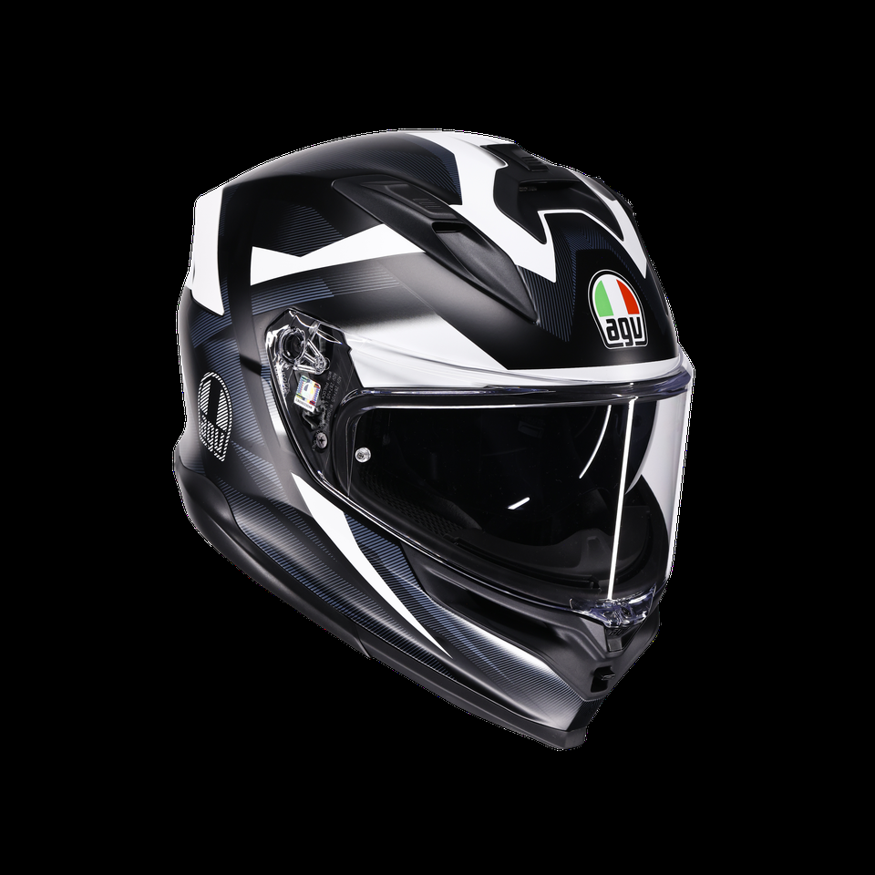k7 mplk glimpse matt blackwhite capacete integral para motocicleta dot e2206
