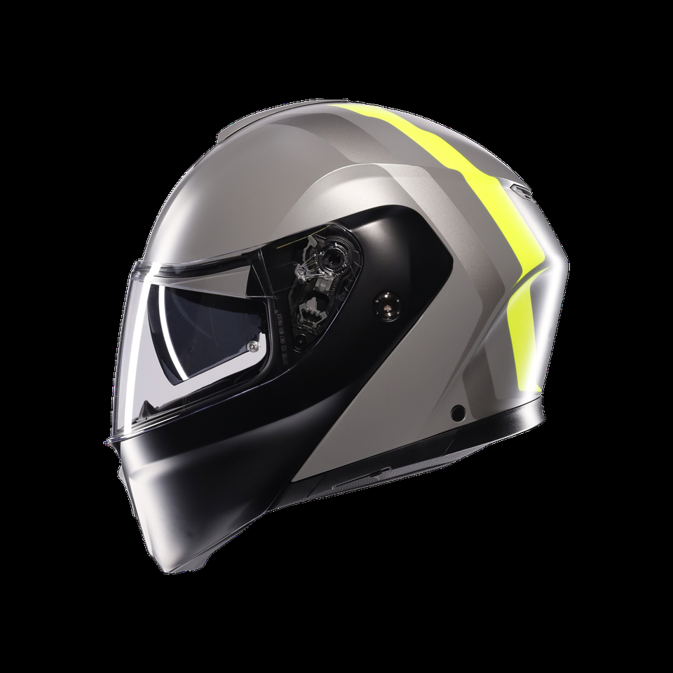 streetmodular resia matt greyblackyel fluo capacete para motocicleta flip up motorizado dote2206