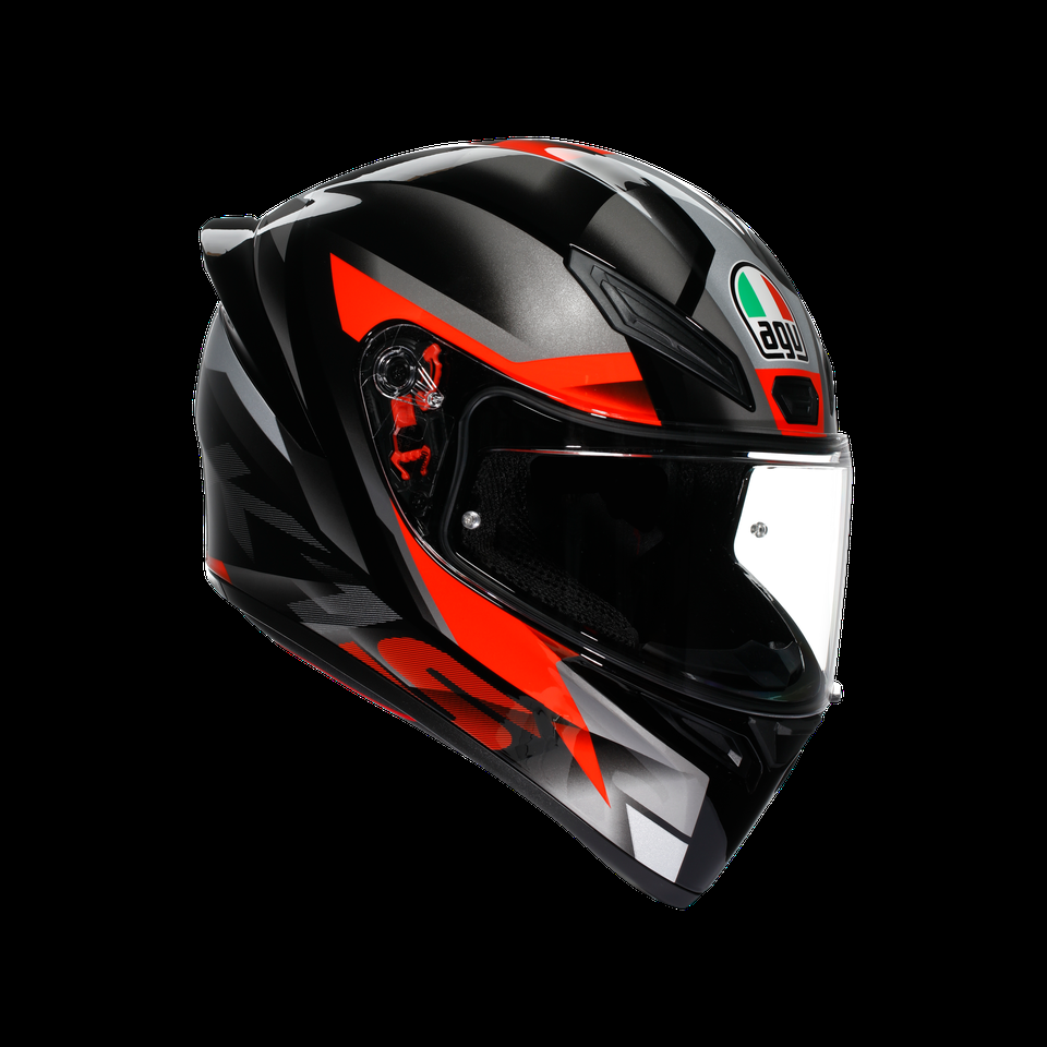 k1 s fastlap pretocinzavermelho capacete integral para motocicleta dot e2206