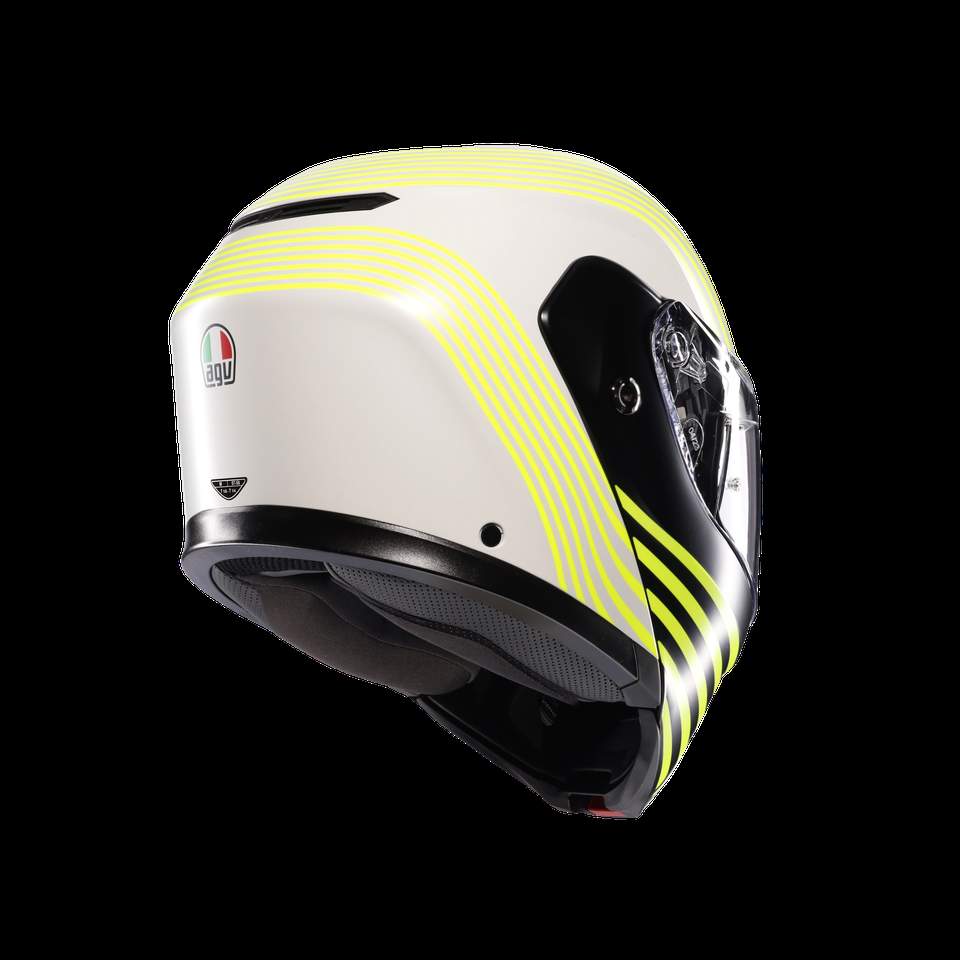 streetmodular iseo matte brancopretoyel fluo capacete para motocicleta com abertura flip-up dote2206
